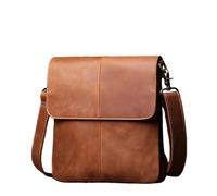 MKLHAVB Borsa a tracolla da uomo in vera pelle, vintage, originale, in di vacchetta, lusso, con patta e design a