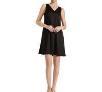MKLQLS Camicia da Notte in Raso per Donna - Camicia da Notte in Seta Elegante E Sexy con Spalline per Signore - Corta E Morbida con Scollo a V, negligé, Abbigliamento da Notte Nero L