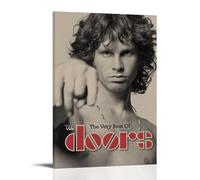 MKLYUA Jim Morrison Poster su tela, decorazione classica, impermeabile, non sbiadisce, universale, decorazione artistica da parete, idea regalo per amici e insegnanti, 30 x 45 cm, con cornice