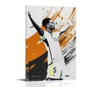 MKLYUA Jude Bellingham, poster su tela, decorazione classica, impermeabile, resistente allo sbiadimento, decorazione universale, idea regalo per amici e insegnanti, 40 x 60 cm, con cornice