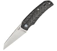 MKM ICE - MAGNACUT SATIN bld - MANICO IN FIBRA DI CARBONIO, FODERA IN ACCIAIO INOX Linerlock MK IC-C