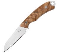 MKM POCKET TANGO 2 - MAGNACUT LAMBSF. Lama fissa satinata, manico in LEGNO D'ULIVO MK PT2-O