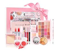MKNZOME 14 Pezzi Kit per Trucco Completo, Set di Trucchi per Occhi Viso Set Trucchi Make Up Completo con Lucidalabbra, Palette di Ombretti, Mascara, Correttore, Eyeliner, Set Trucco da Donna Travel
