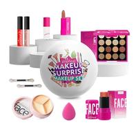 MKNZOME All In One Makeup Kit, Set Regalo di 8 Cosmetici per il Viso per Donne e Adolescenti con Ombretto, Rossetto, Lucidalabbra, Correttore, ecc, Tutto in uno Set per Cosmetici con Custodia