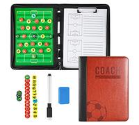 MKNZOME Cartella Tattica per Allenatore di Calcio, Portatile Lavagna Magnetica Calcio Attrezzatura da Allenamento, Lavagna riscrivibile- Coach Board per Organizzazione Giocatori Tattiche e Strategie
