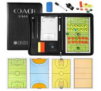 MKNZOME Cartella Tattica per Allenatore di Calcio, Portatile Lavagna Magnetica Calcio Attrezzatura da Allenamento, Lavagna riscrivibile- Coach Board per Organizzazione Giocatori Tattiche e Strategie