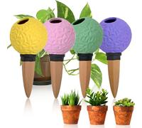 MKNZOME Irrigazione a Goccia per Vasi, 4 Pezzi Irrigazione Automatica Vacanza Piante Irrigazione Kit Irrigazione Giardino per Piante Fiori da Interno ed Esterno