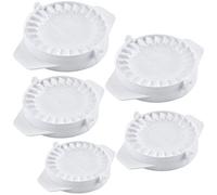 MKNZOME Ravioli Pasty Mouldz Tools, Set da 5 manuali Cinesi Set di canederli Gyoza Empanada Stampo Pierogi Impasto per Torta Pasta da imballo Pressa da Taglio Accessori da Cucina