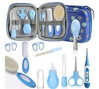 MKNZOME Set per la Cura del Bambino, 9 pcs Baby Healthcare Kit, Accessori Neonato per Quotidiano e Viaggi, Tagliaunghie, Alimentatore, Neonati Forbici Spazzolar per capelli per Ragazzino/Neonata