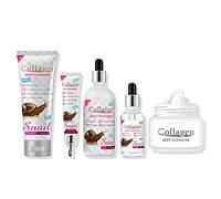 MKNZOME Skin Care Kit Viso Completo, 5 Pezzi Prodotti Skincare Viso Set Regalo Donna Travel Essentials con Crema, Siero, Crema per gli Occhi, Regalo per Donne, Fidanzata, Mamma, Uomo