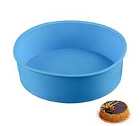 MKNZOME Stampo per pane rotondo in silicone antiaderente per torte, pane, torte, pancake, pizza e lasagne (stampo rotondo #2)