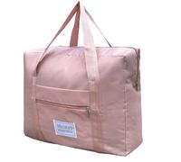 MKOKYD Borsone grande da viaggio, 70 l, pieghevole, borsa da viaggio per la notte, per uomini e donne, con custodia per trolley, Rosa, 70L, Casual