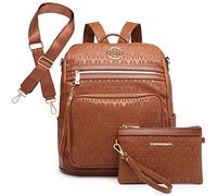 MKP COLLECTION - Zaino versatile da donna, alla moda, convertibile, grande, da viaggio, borsa a tracolla, set con nappa, 2 pezzi