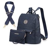 MKP - Zaino da donna alla moda, con tasche multiple, antifurto, da viaggio, scuola, borsa a tracolla, Blu, Zaino Zaini