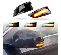 MKptopia 2 pezzi adatti Compatibile con Re-nault Me-gane 3 MK3 III RS 2008-2016 L-aguna III X91 Fl-uence LED lampeggiante indicatore di luce di rotazione a specchio