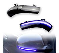 MKptopia 2 pezzi Indicatore LED sequenziale di direzione luce dinamica Compatibile con VW Golf 5 GTI V MK5 Jet-ta Pa-ssat B5.5 B6 R36 R32 Eos Sha-ran SuperB-Blu+Giallo