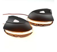 MKptopia 2 pezzi LED dinamico ala luce di svolta laterale Compatibile con V-W Pa-ssat CC B7 Be-etle Sciro-cco EOS Je-tta MK6-Crystal bianco