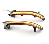 MKptopia 2 pezzi Segnale di giro intermittente dinamica compatibile con VW Toua-reg II MK2 7P 2010-2018 Indicatore a specchio laterale LED-Giallo