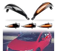 MKptopia 2 PZ Indicatore di direzione sinistro destro dinamico compatibile con HON-DA CI-VIC 8th MK8 Hatchback 3 porte / 5 porte Tipo-S Tipo-R Lampadine indicatrici a specchio laterale LED