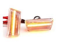 MKptopia 2 pz LED dinamico indicatore laterale luce segnale di giro intermittente sequenziale compatibile con O-pel In-signia As-tra H Za-fira B Co-rsa D Compatibile con Che-vrolet Cr-uze-vetro bianco