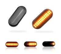 MKptopia Indicatore di direzione a LED dinamico Compatibile con VW Bo-ra Golf 3 4 P-assat 3BG Po-lo 6N SB6 Se-at Ibi-za L-eon Sko-da F-ord (Nero (versione aggiornata))