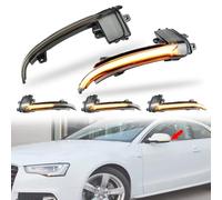 MKptopia Indicatore di segnale di rotazione LED dinamico, luce lampeggiante indicatore specchietto retrovisore a scorrimento sequenziale compatibile con Au-di A4 A5 B8.5 S5 A3 8P B8.5 RS3 RS4 RS5