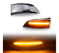 MKptopia LED Dynamic Flashing Light Indicatore Specchio Retrovisore Compatibile con Re-nault Me-gane MK3 Grand Scenic III Fluence-Nero (nuovo)