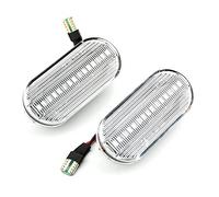 MKptopia LED Indicatori di direzione dinamici laterali Indicatori di direzione dinamici Compatibile con VW Bo-ra Golf 3 4 Pa-ssat 3BG Polo 6N SB6 SE-AT Ibi-za Le-on Sko-da F-ord bianco vetro