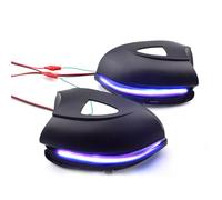 MKptopia Segnale di rotazione a specchio laterale dinamico Led sequenziale Compatibile con VW Golf MK6 Compatibile con GTI 6 R line VI R20 Tou-ran-con fori-giallo+blu