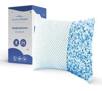 MKS Cuscino 80x80 cm - Cuscino Ergonomico a Nuvola per il Relax - Morbido per Chi Dorme sulla Schiena, sul Fianco o sulla Pancia - Cuscino Memory Foam 80x80 con Gel Rinfrescante per Dormire Meglio