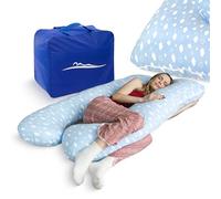 MKS Cuscino comfort originale, cuscino ortopedico di alta qualità, cuscino per il corpo, cuscino per chi dorme sul fianco, per un sonno migliore e contro i disturbi della schiena, 100 x 150 cm (cotone