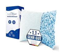 MKS Cuscino In Memory Foam 80x80 - Cuscino Ergonomico Con Gel Rinfrescante E Morbida Schiuma Per Dormire Sulla Schiena, Sul Fianco O Sulla Pancia - Cuscini in Memory Foam