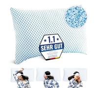 MKS Cuscino Memory Foam 50x70 - Cuscino ergonomico in gel per chi dorme sul fianco e sulla schiena - Cuscino traspirante con fodera rimovibile - Morbido cuscino a nuvola per adulti