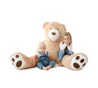 MKS Orso Peluche Gigante 160 cm con Rivestimento Lavabile Zip Duratura | Pupazzo Grande, Regalo Perfetto per Tutte le Occasioni, Orsacchiotto e San Valentino