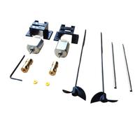 MKVAXR 1 paio Doppi Motori RC Boat Drive Set 130 Motore + Sedile Motore + Accoppiamento in Rame + 15 CM Albero + Kit Eliche, for Kit Modello di Nave FAI DA TE Componenti Dell'albero Della Barca