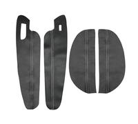 MKVAXR 4 pezzi, for VW, for Golf, for 7 VII MK7 2014 2015 2016 2017 2018 Solo 2/3 porte Car Interior Door Bracciolo Pannello Rivestimento in pelle microfibra Trim Pannello porta interno auto(Black-whi