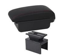 MKVAXR Accessori auto, for Hyundai, I20 2021 2022 Scatola bracciolo auto Parti interne Scatola portaoggetti console centrale con USB Bracciolo per auto(BLACK B1 Red Line 3usb)