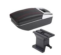 MKVAXR Accessori for auto, for Toyota, scatola for bracciolo for auto IQ Scatola portaoggetti centrale for parti interne del bracciolo for auto con USB Bracciolo per auto(BLACK A1 Red Line No Usb)