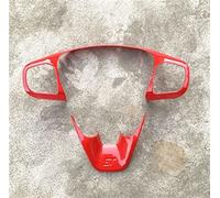MKVAXR Adesivi for finiture coprivolante interni auto, for Ford, for Focus St 2019 2020, accessori modanature for auto Adesivo per volante(Rot)