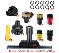 MKVAXR Aspirapolvere a vapore for SC1 SC2 SC3 SC4 SC5 SC7 CTK10 CTK20 Parti Spazzola Testa Ugello potente Accessori Ricambi per pulitori a vapore(Set-18)