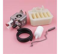 MKVAXR Asta acceleratore carburatore Linea Carburante, for Husqvarna, 340 345 E 353 350 EPA 346XP Pezzo di Ricambio Kit Linea Filtro Carburante Aria Motosega Kit di Sostituzione del carburatore