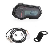 MKVAXR Contachilometri universale for motocicletta da 1200 giri/min, contagiri digitale LCD UTV, tachimetro, calibro 2 4 cilindri N1-6 Tachimetro per motocicletta(With bracket)