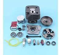 MKVAXR Cuscinetti frizione pompa olio pistone cilindro 52MM, for HUSQVARNA 268 272 272XP 272K Candela for motosega Arresto Kill Switch Sostituisci la parte Cilindro Pistone
