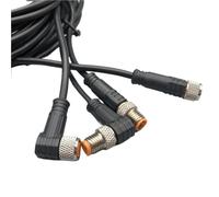 MKVAXR For 2 m for M8 3 4 pin maschio femmina connettore for aviazione nel cavo di collegamento del sensore Connettore del cavo del sensore per apparecchiature(4p M8 I Pur Male 2m X 1pcs)