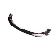 MKVAXR For Civic, X FC FK 10th Gen 4 Porte Berlina 2016-2020 Auto Paraurti Anteriore Spoiler Labbro Inferiore Splitter Guardia lama Auto Kit Spoiler Splitter anteriore(BLACK Carbon Black)