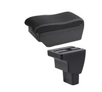 MKVAXR For Hyundai, scatola portaoggetti centrale for bracciolo auto I10 con scatola portaoggetti for console centrale USB scatola portaoggetti in pelle for auto Bracciolo per auto(BLACK C3 7 USB)