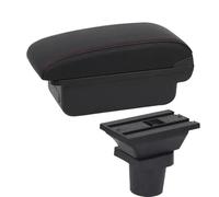 MKVAXR For Kia, for Picanto Box bracciolo for auto Console centrale Scatola portaoggetti centrale Accessori interni Accessori auto Bracciolo per auto(BLACK A1 Red Line No Usb)