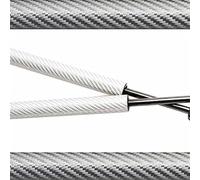 MKVAXR For Renault, Laguna III X91 2007-2015 Cofano anteriore Cofano Modifica puntoni Fibra di carbonio Ammortizzatore Asta pistone Supporti di sollevamento Montante del cofano(Silver carbon fiber)