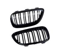 MKVAXR Griglie for cofano anteriore a doppia stecca nere brillanti, compatibili, for BMW, for F22 F23 M2 2014-2018, for 225i 218i 220i Griglia del radiatore