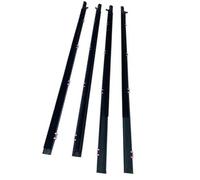 MKVAXR Guarnizioni for porte e finestre 4 pezzi, modanature for auto, guarnizioni for cinture di sicurezza, for Accord, 9th 2014 2015 2016 Striscia di tenuta per portiera auto(Schwarz)